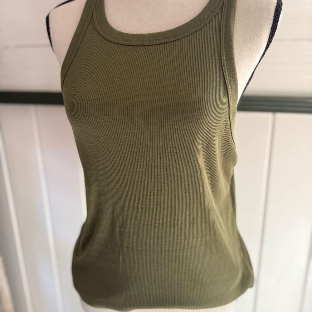 Treasure & bond Green Ribbed Tank Top, NWOT, XL